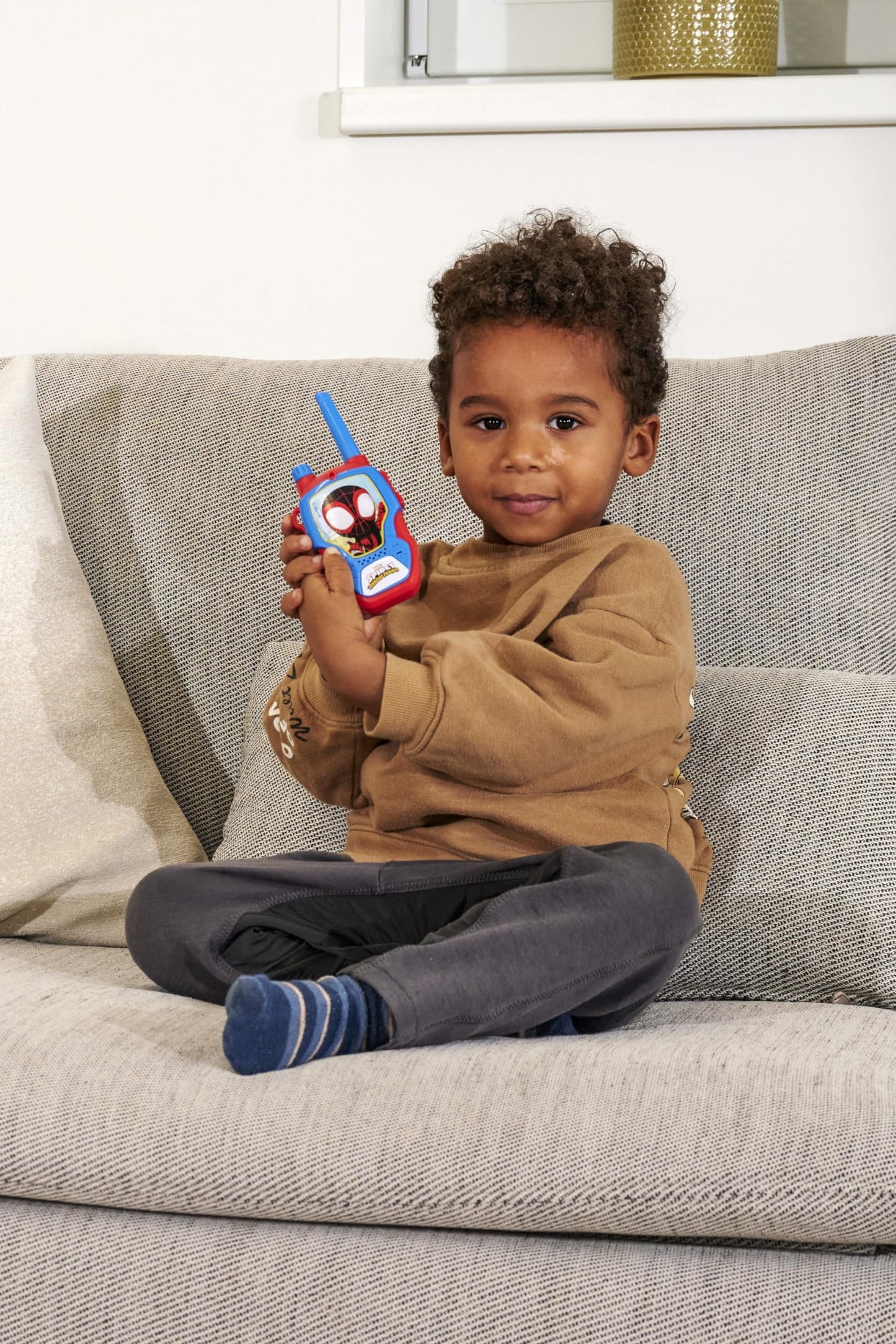 Walkie Talkie Jada Toys Marvel Spidey (2 buc) pentru copii de la 4 ani - Funkgeräte Marvel Spidey și Super-Friends, până la 100 m distanță, cu reducerea zgomotului.