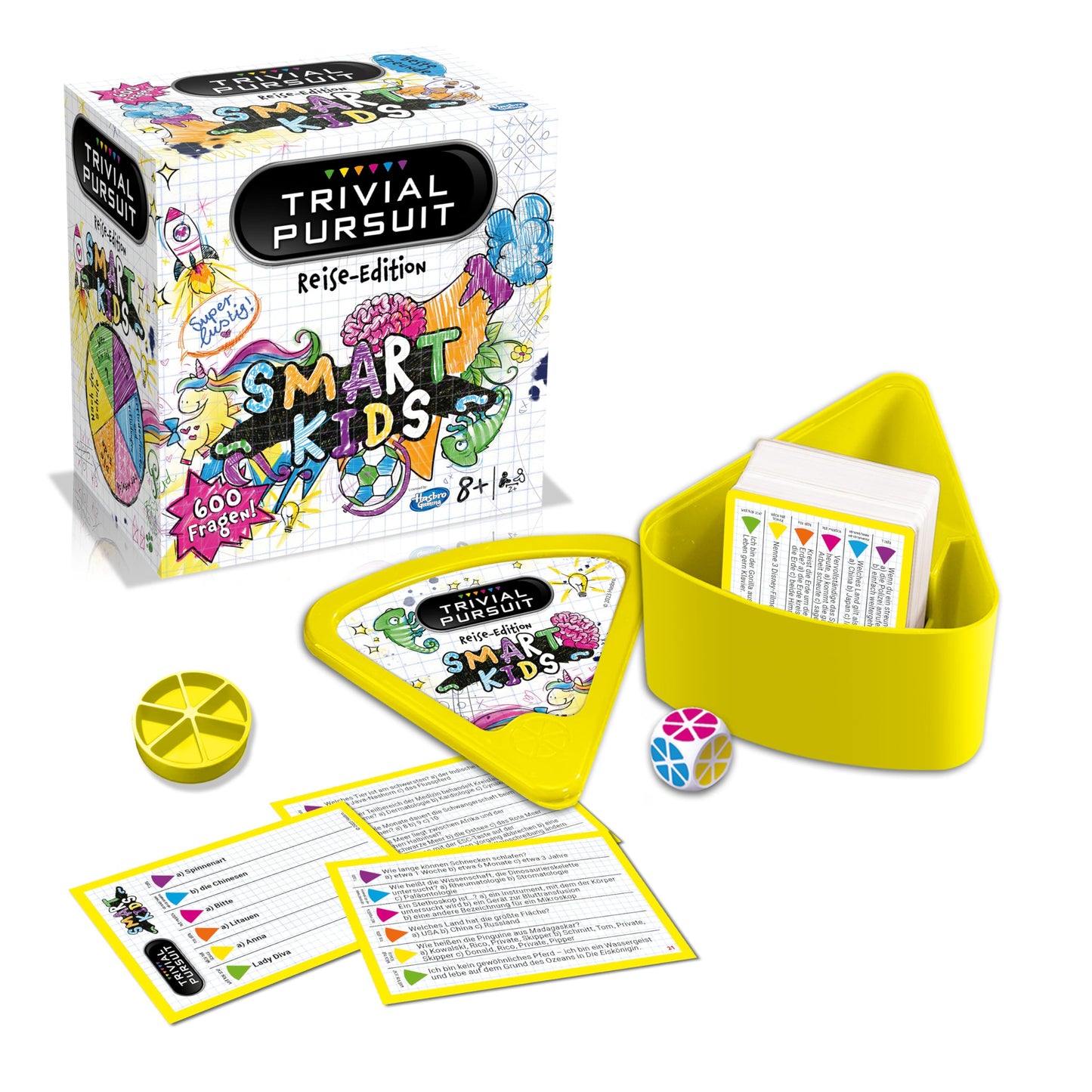 Winning Moves - Trivial Pursuit - Smart Kids - Joc de quiz pentru copii - 8 ani+ - Limba germană