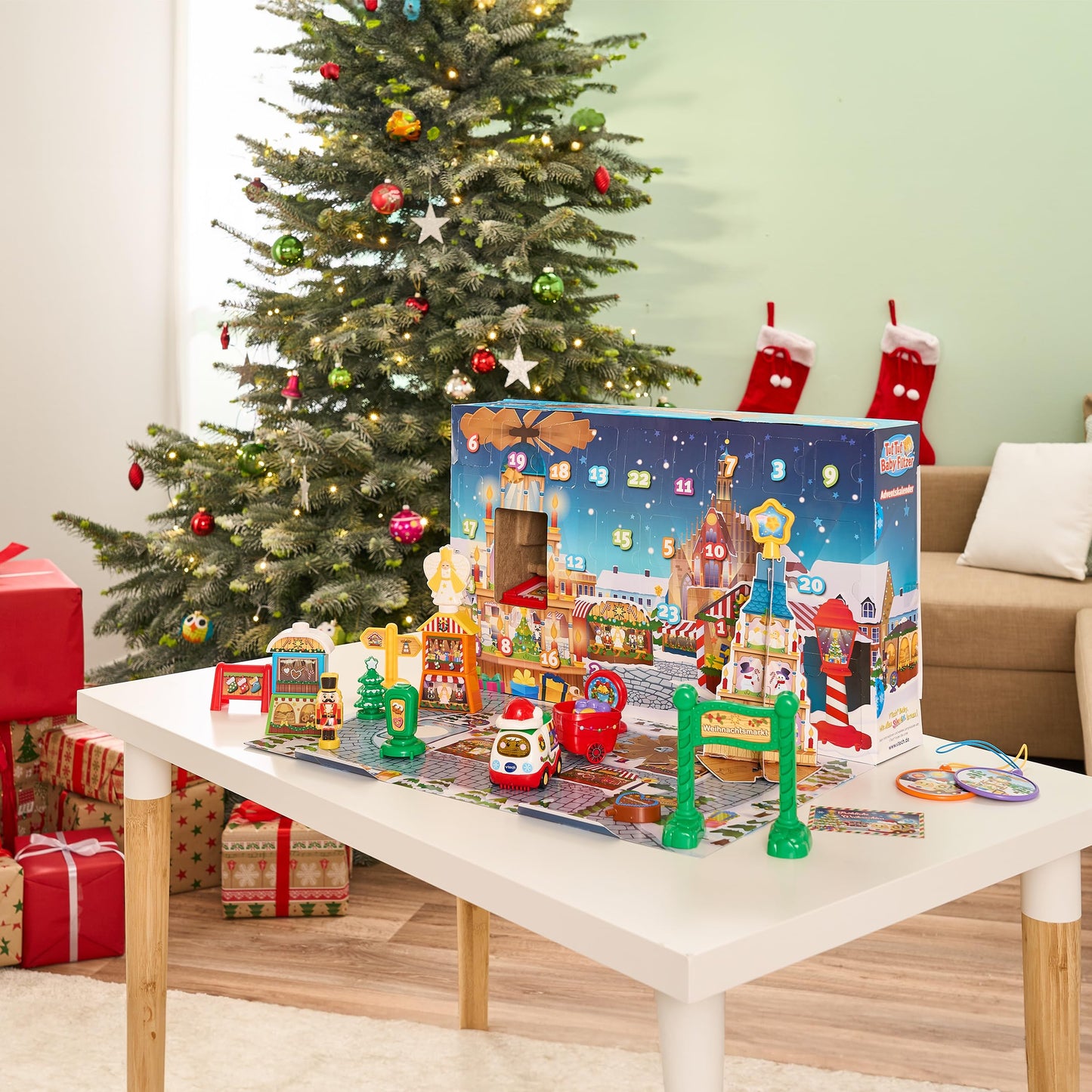 VTech Tut Tut Baby Flitzer Set de construcție Adventskalender Crăciun 1-5 ani (limba germană)