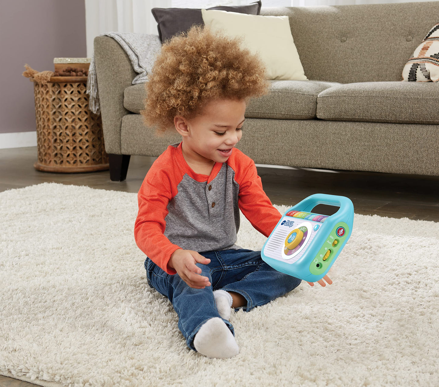 VTech Baby Primul meu player muzical – 40 de melodii, Bluetooth și funcție de înregistrare – Pentru copii de 2-5 ani, Albastru