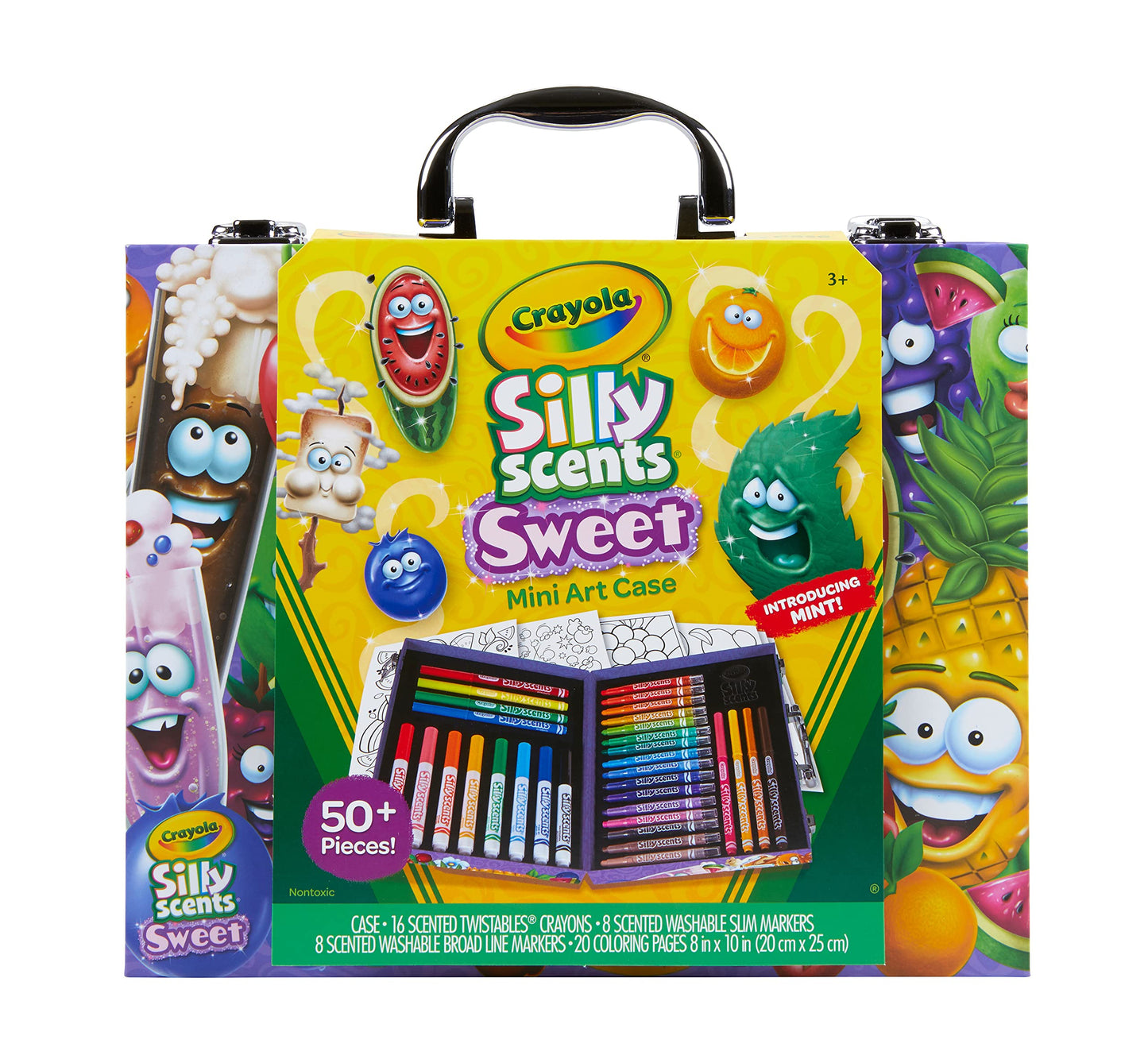 Set de Creioane Colorate Crayola cu Miros Amuzant, 32 de Piese, Creioane Colorate Spălabile pentru Copii, Creioane Filz Unguente cu Vârf Conic, Set de Crafting, Creioane pentru Pictat, Recomandate pentru Copii de la 3 Ani