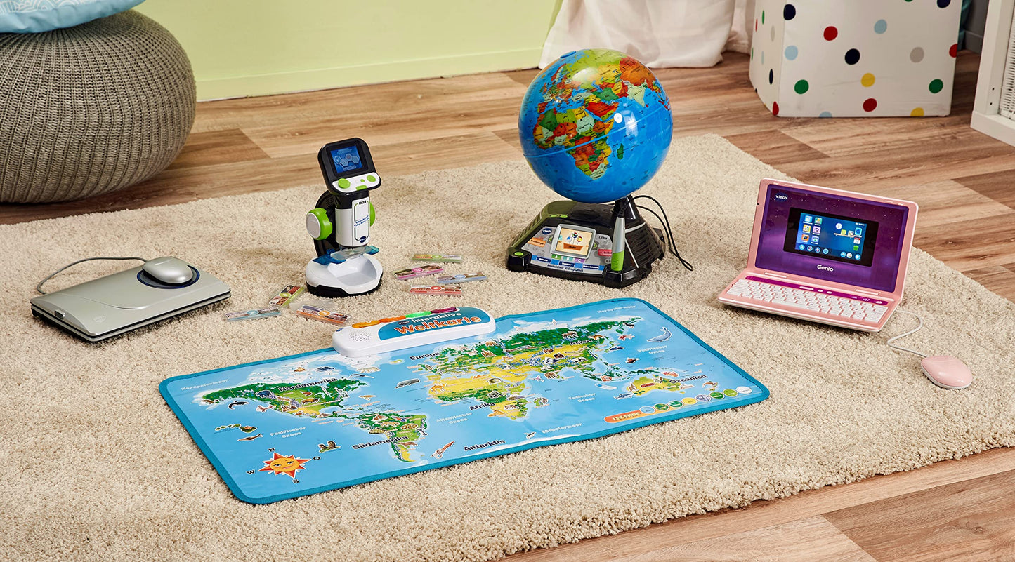 Vtech Genio Laptop de Învățare roz – Laptop educațional cu acces la internet, program de text și conținuturi de învățare pentru litere, cuvinte, matematică, logică și altele – Pentru copii de 5-12 ani