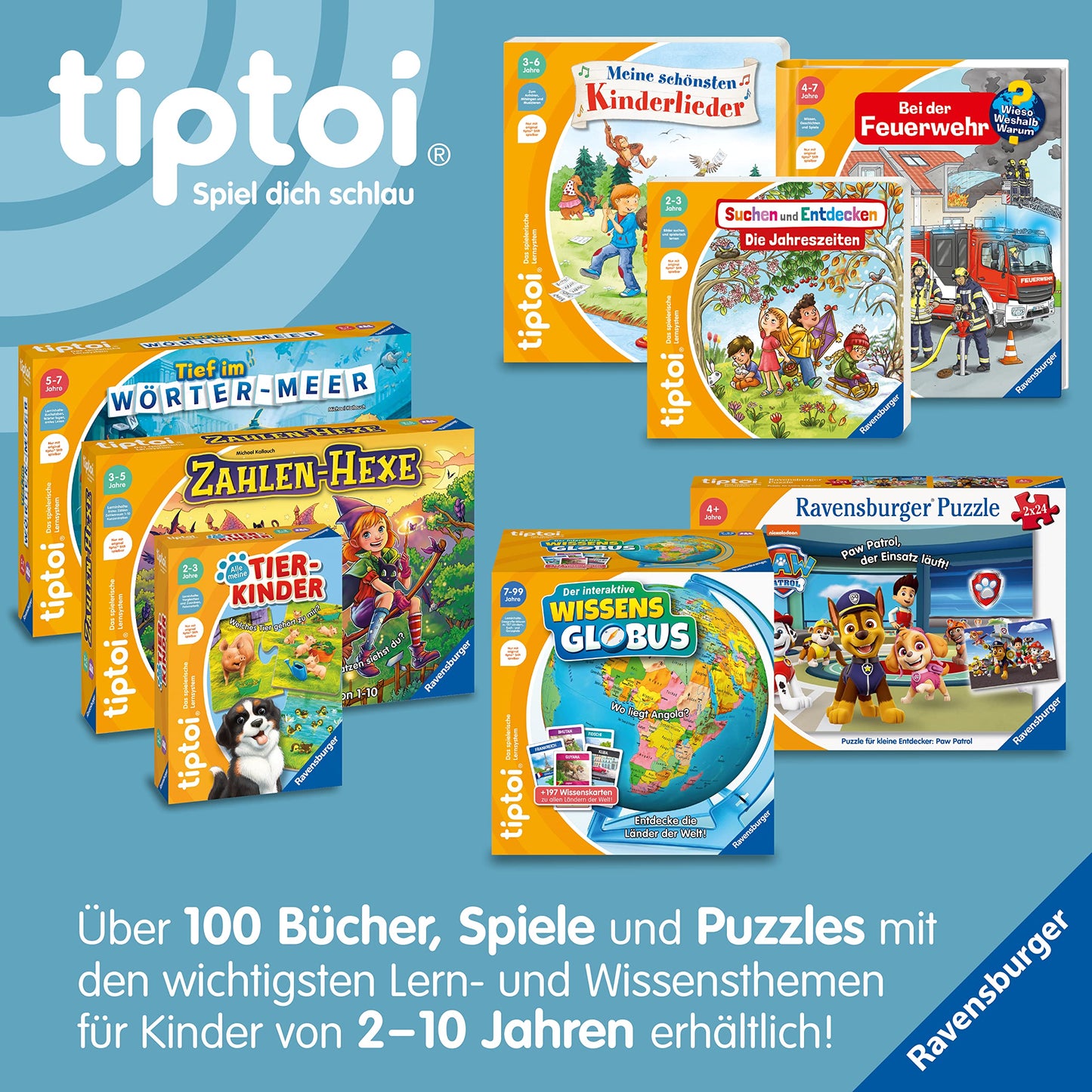 Ravensburger tiptoi 00115 - Globus Interactiv pentru Juniori - Jucărie pentru Copii de 4 Ani pentru Descoperirea Lumii