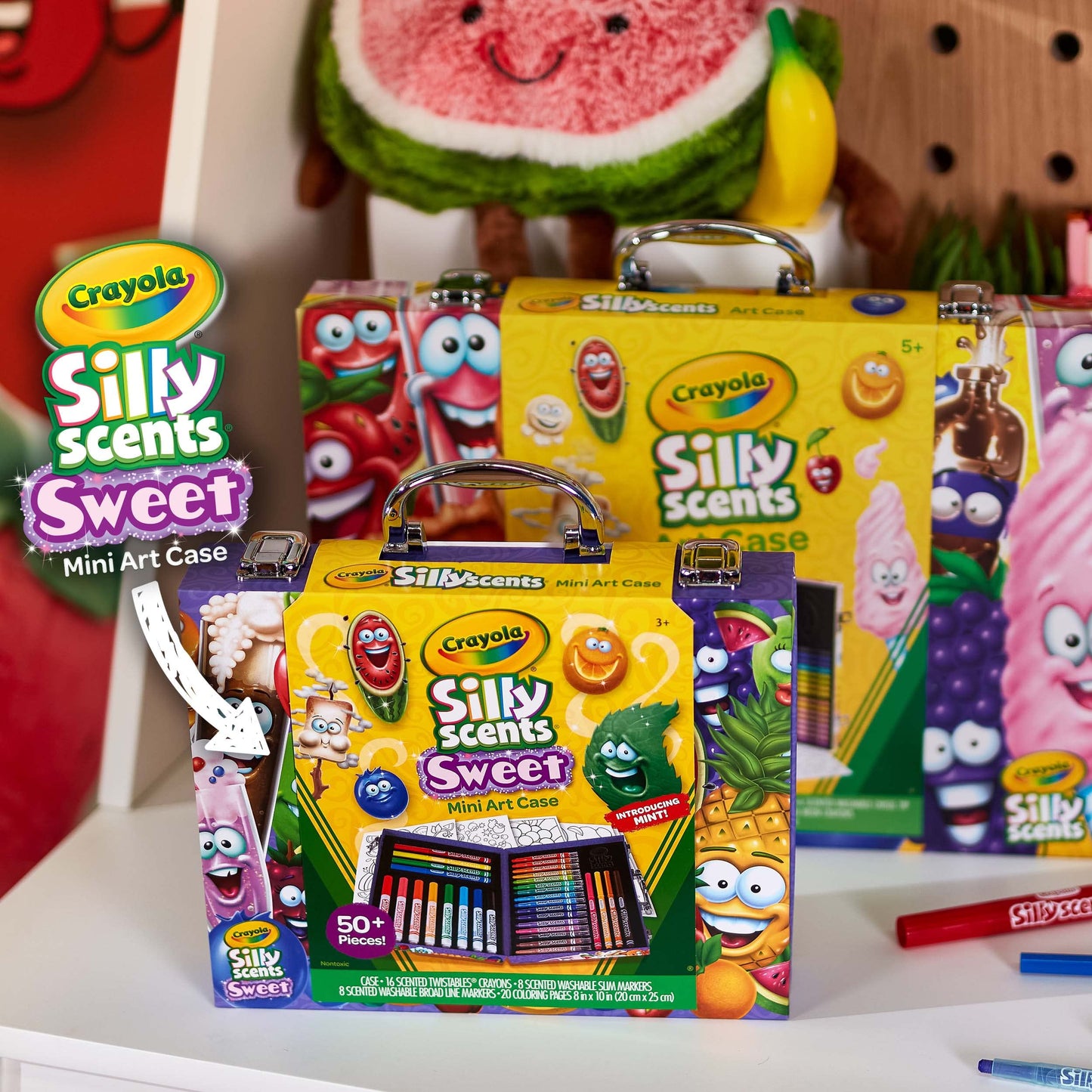Set de Creioane Colorate Crayola cu Miros Amuzant, 32 de Piese, Creioane Colorate Spălabile pentru Copii, Creioane Filz Unguente cu Vârf Conic, Set de Crafting, Creioane pentru Pictat, Recomandate pentru Copii de la 3 Ani