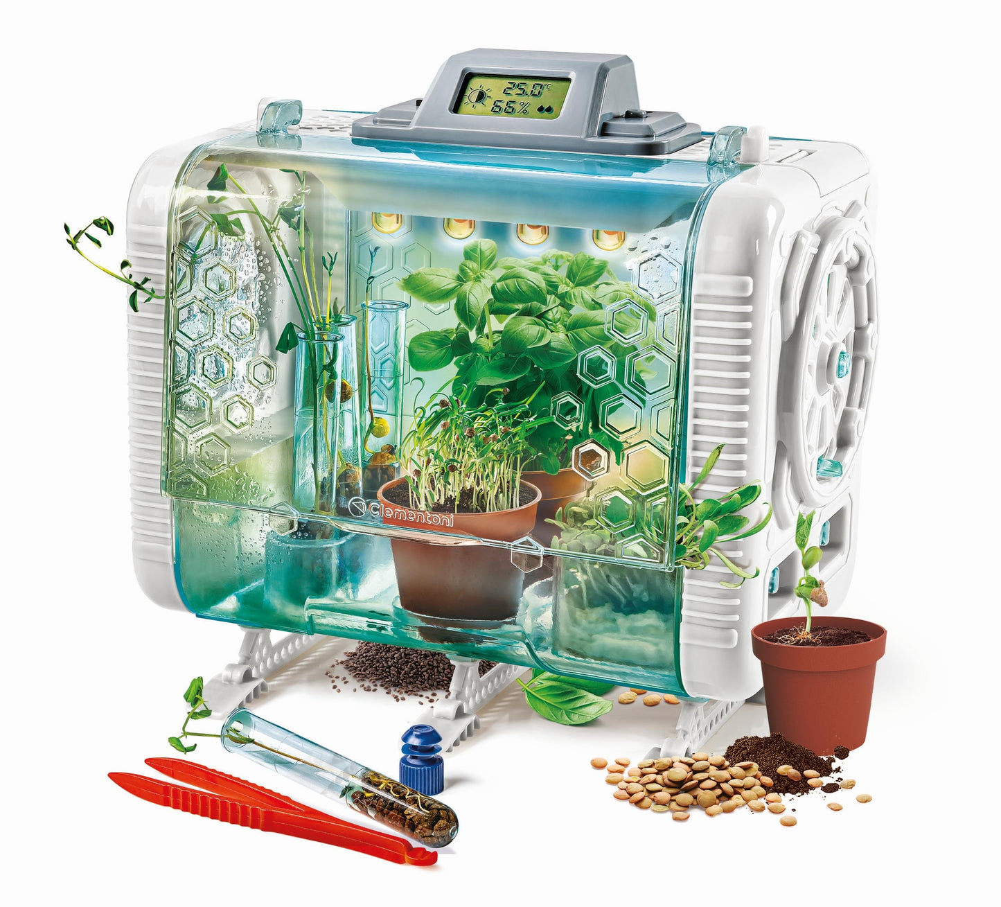 Clementoni Laborator Galileo - Seră High Tech - Set de Experimente și Jucărie pentru Copii de la 8 Ani, Clementoni 59406