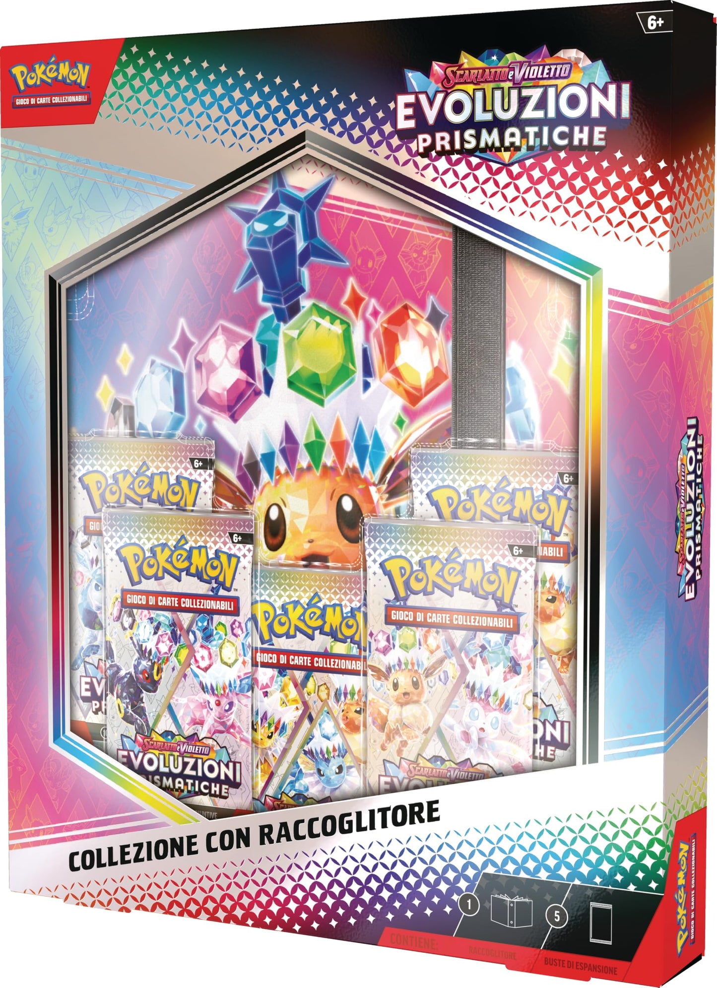 Pokémon 100-10010 Binder Eevee, 378 cărți, SV8.5