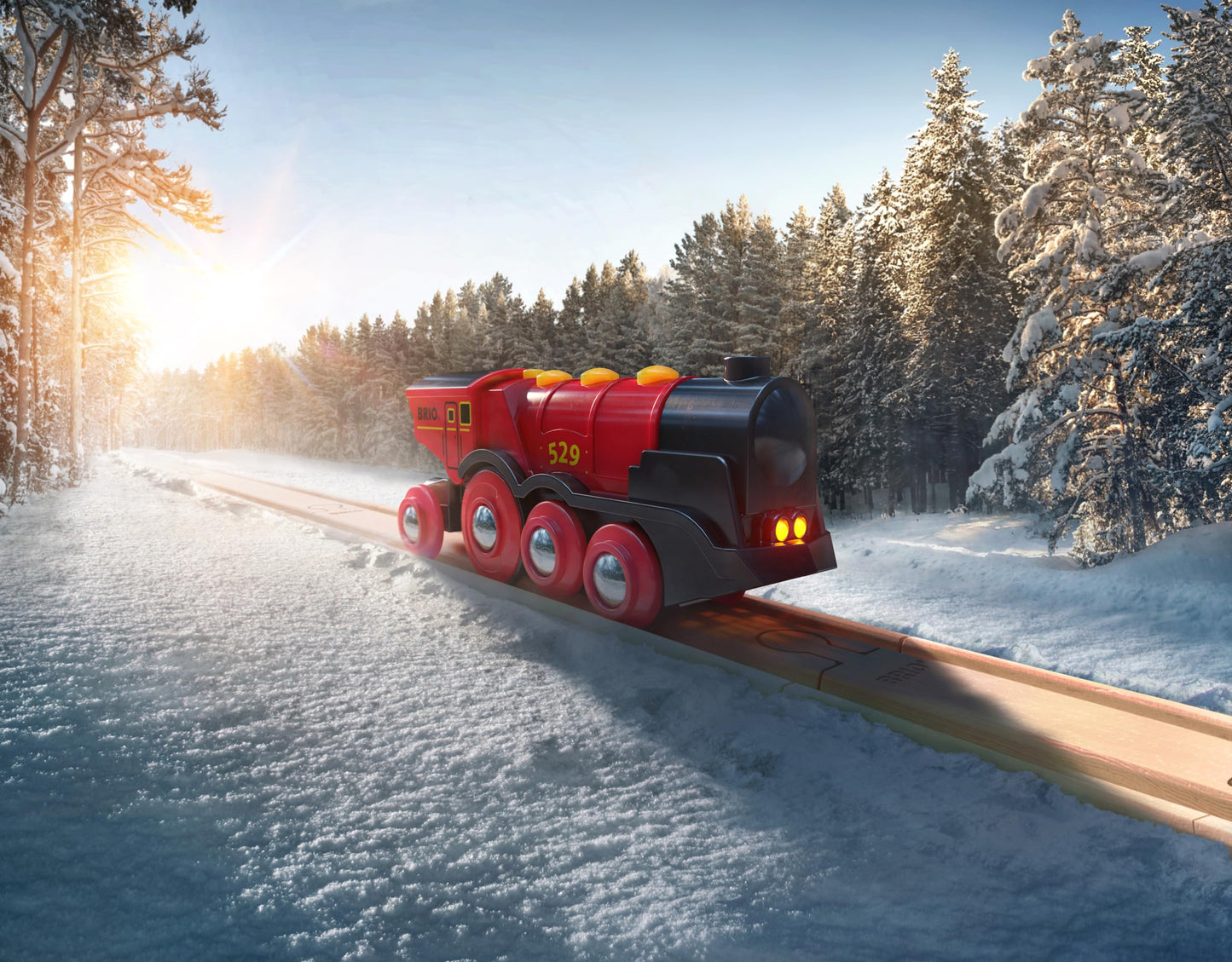 BRIO World 33592 Rote Lola locomotivă electrică - Locomotivă cu baterii cu lumină și sunet - Jucărie pentru copii recomandată de la 3 ani