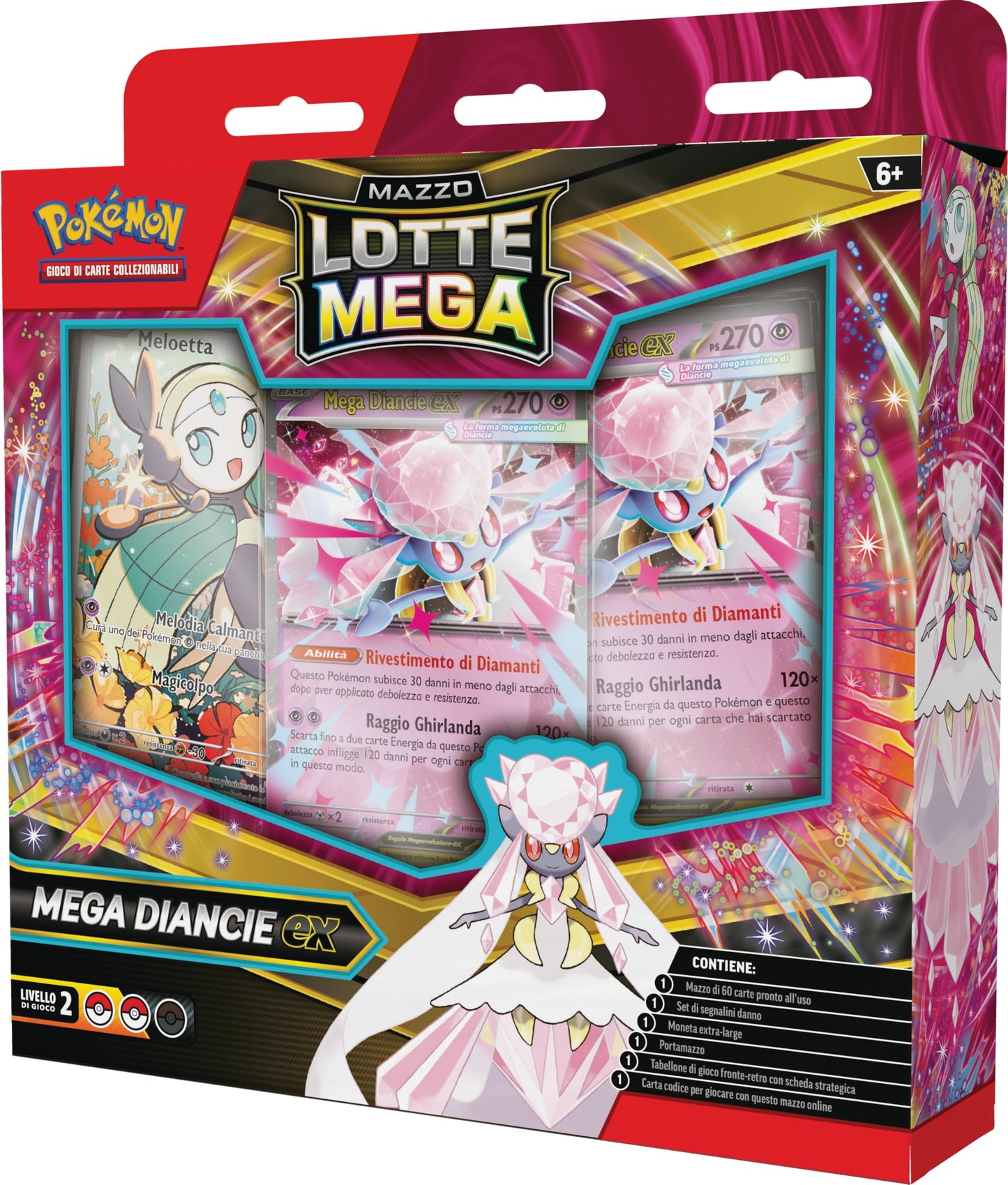 Pokémon Mega Diancie-ex Pachet Bătălie GCC, 60 cărți