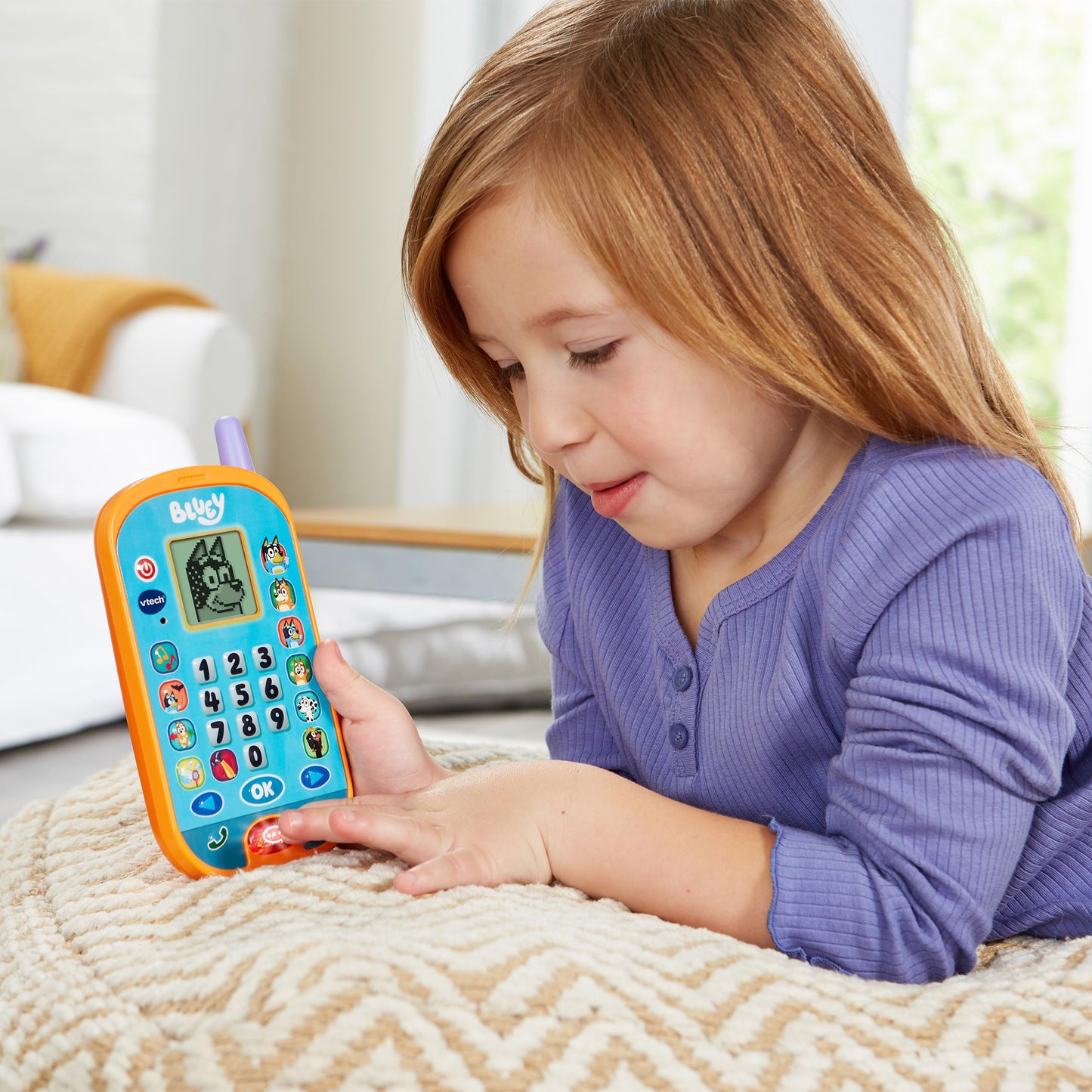 VTech Bluey Telefon de Învățare – Cu vocile originale ale lui Bluey și Bingo și jocuri educative – Pentru copii de 3-6 ani
