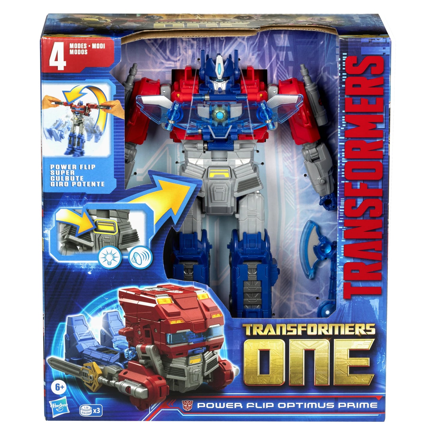 Transformers One Power Flip Optimus Prime (Orion Pax) - Figură de Acțiune Interactivă
