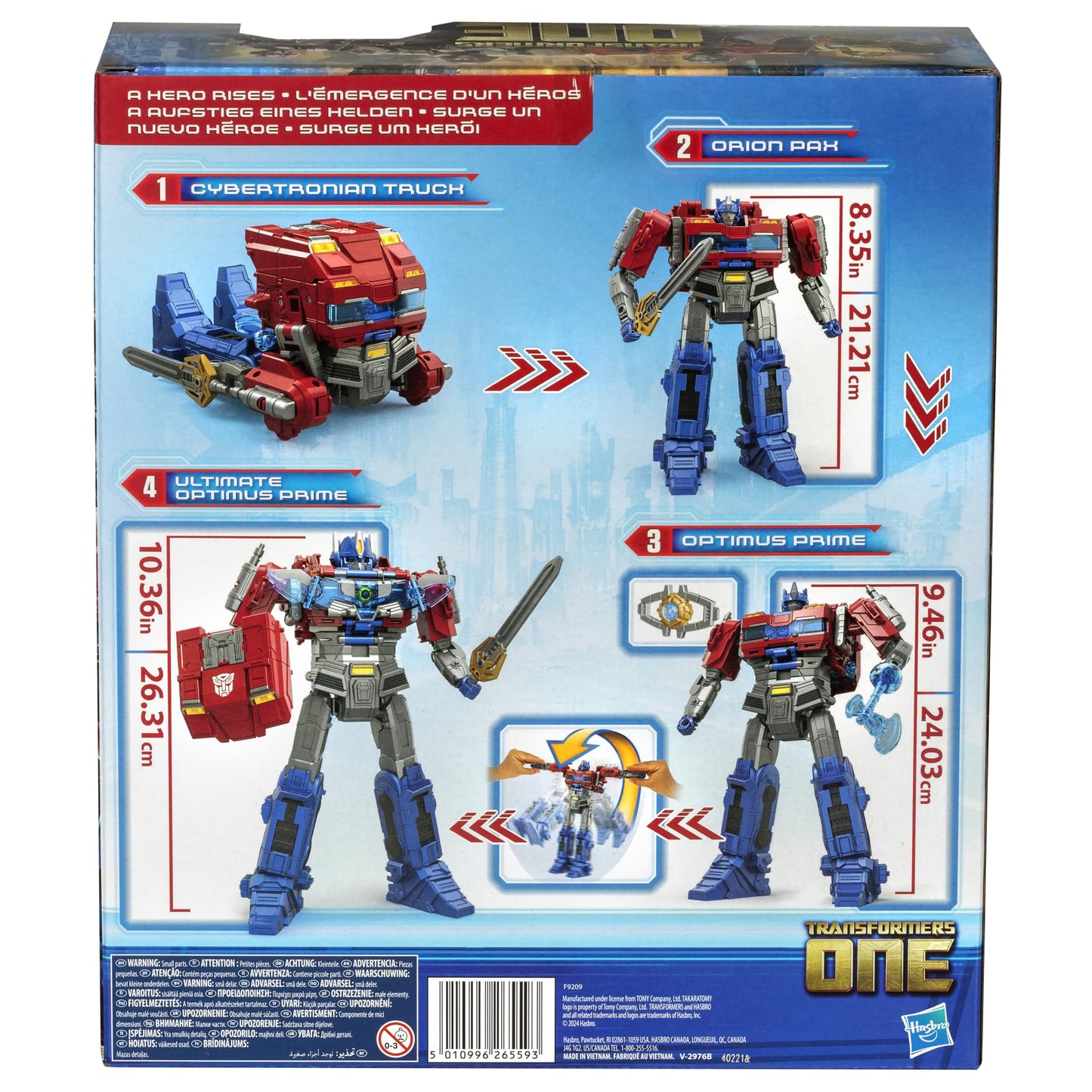 Transformers One Power Flip Optimus Prime (Orion Pax) - Figură de Acțiune Interactivă