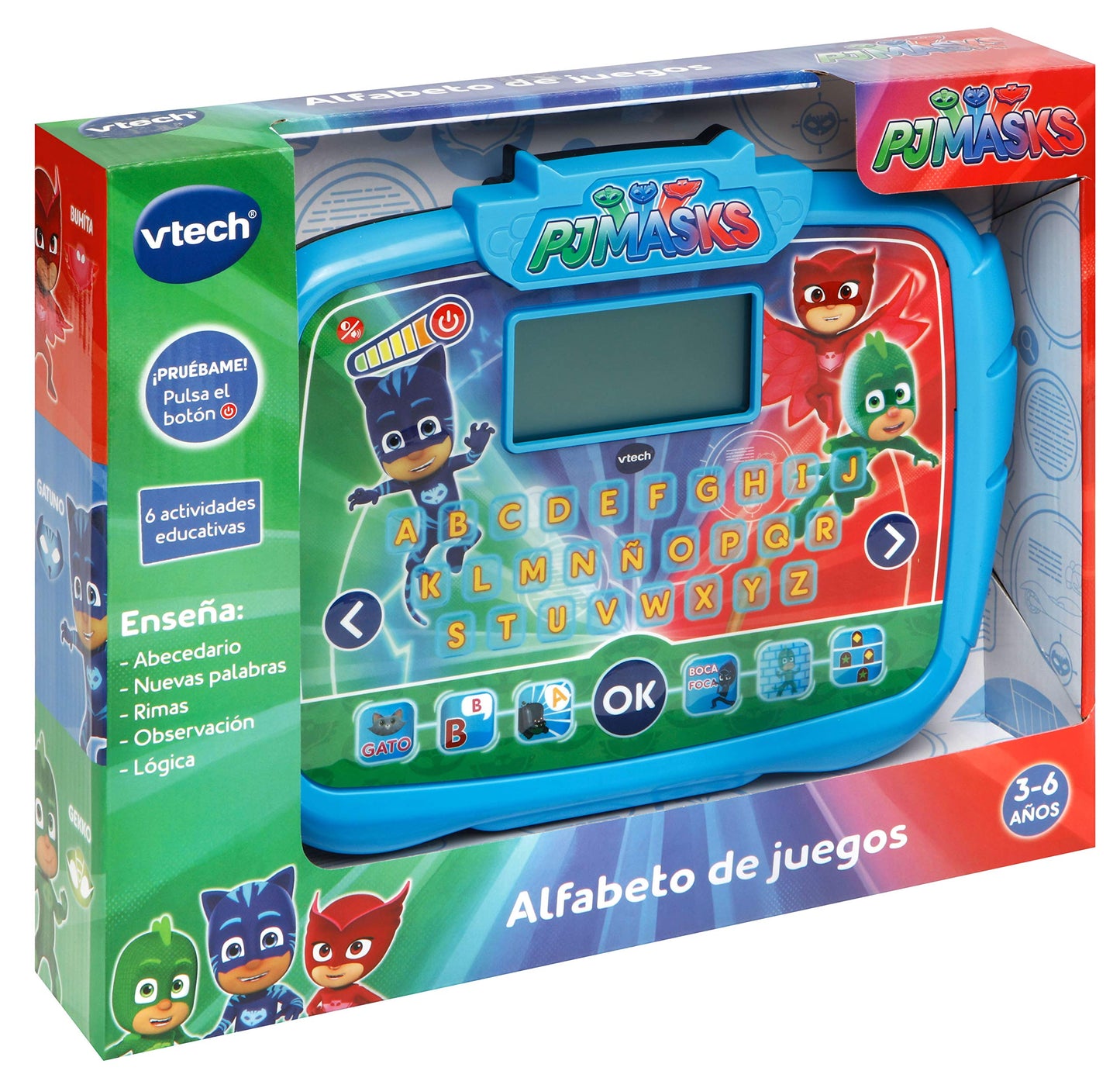 Jocuri PJ Masks VTech 3480-175922 - Activități interactive pentru învățarea alfabetului, multicolor