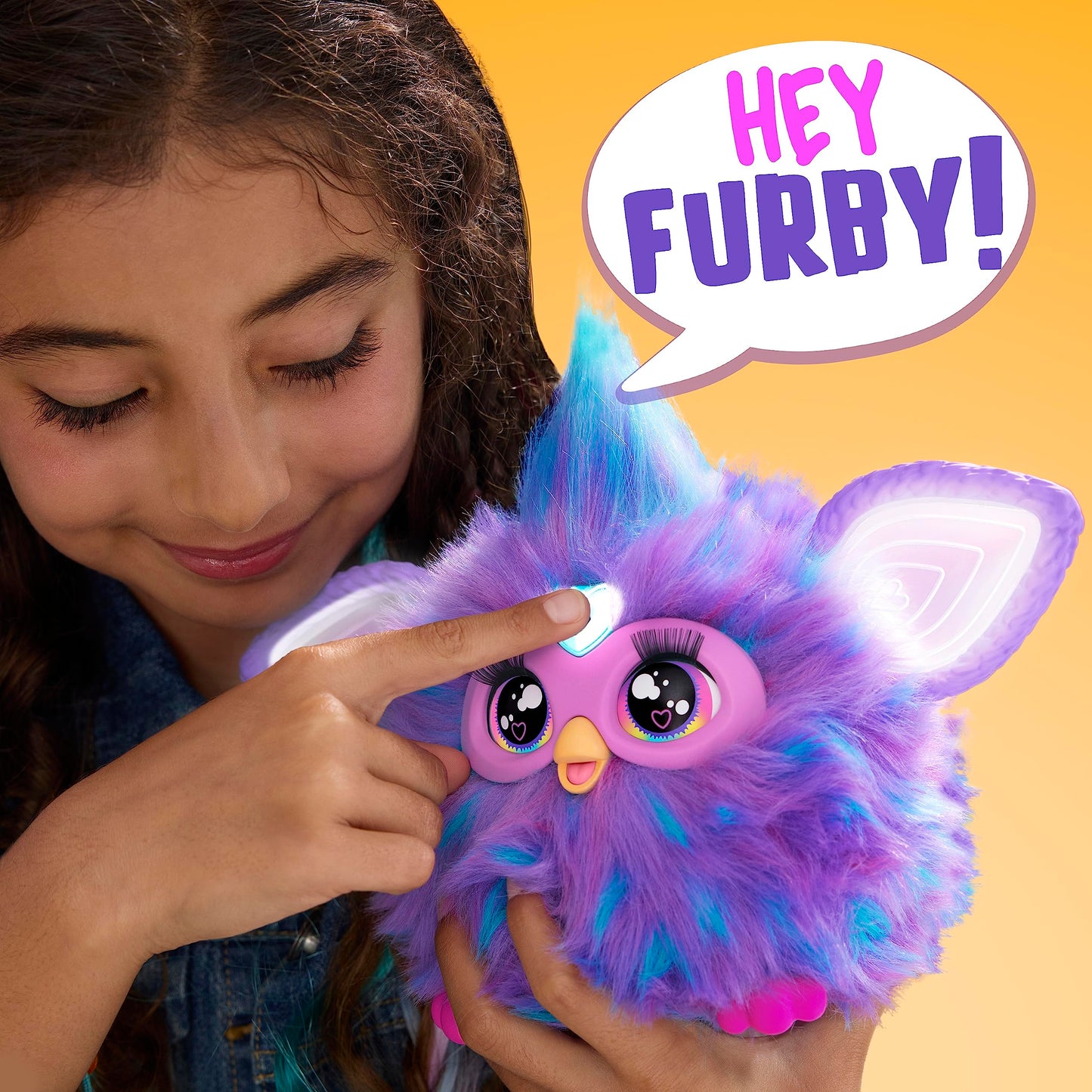 Furby interactiv jucărie din pluș (lila) - versiune germană