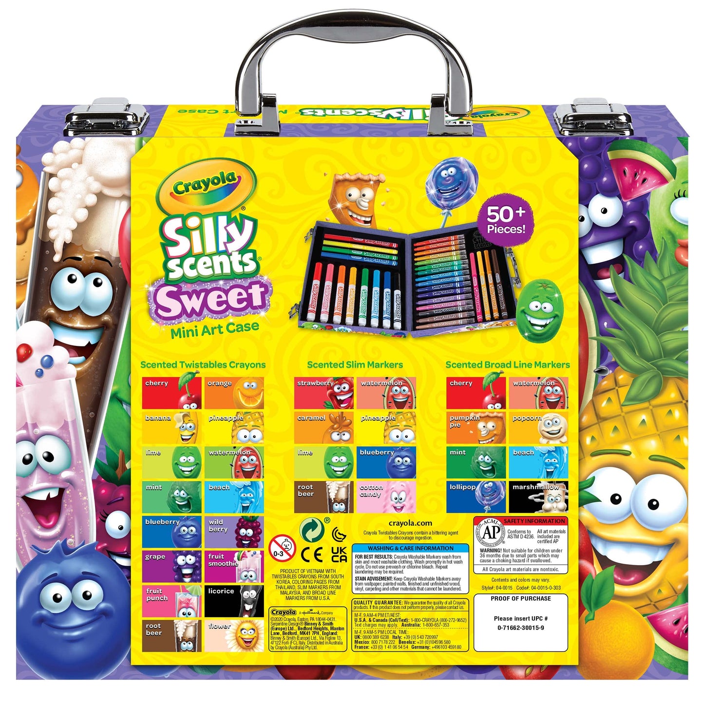 Set de Creioane Colorate Crayola cu Miros Amuzant, 32 de Piese, Creioane Colorate Spălabile pentru Copii, Creioane Filz Unguente cu Vârf Conic, Set de Crafting, Creioane pentru Pictat, Recomandate pentru Copii de la 3 Ani