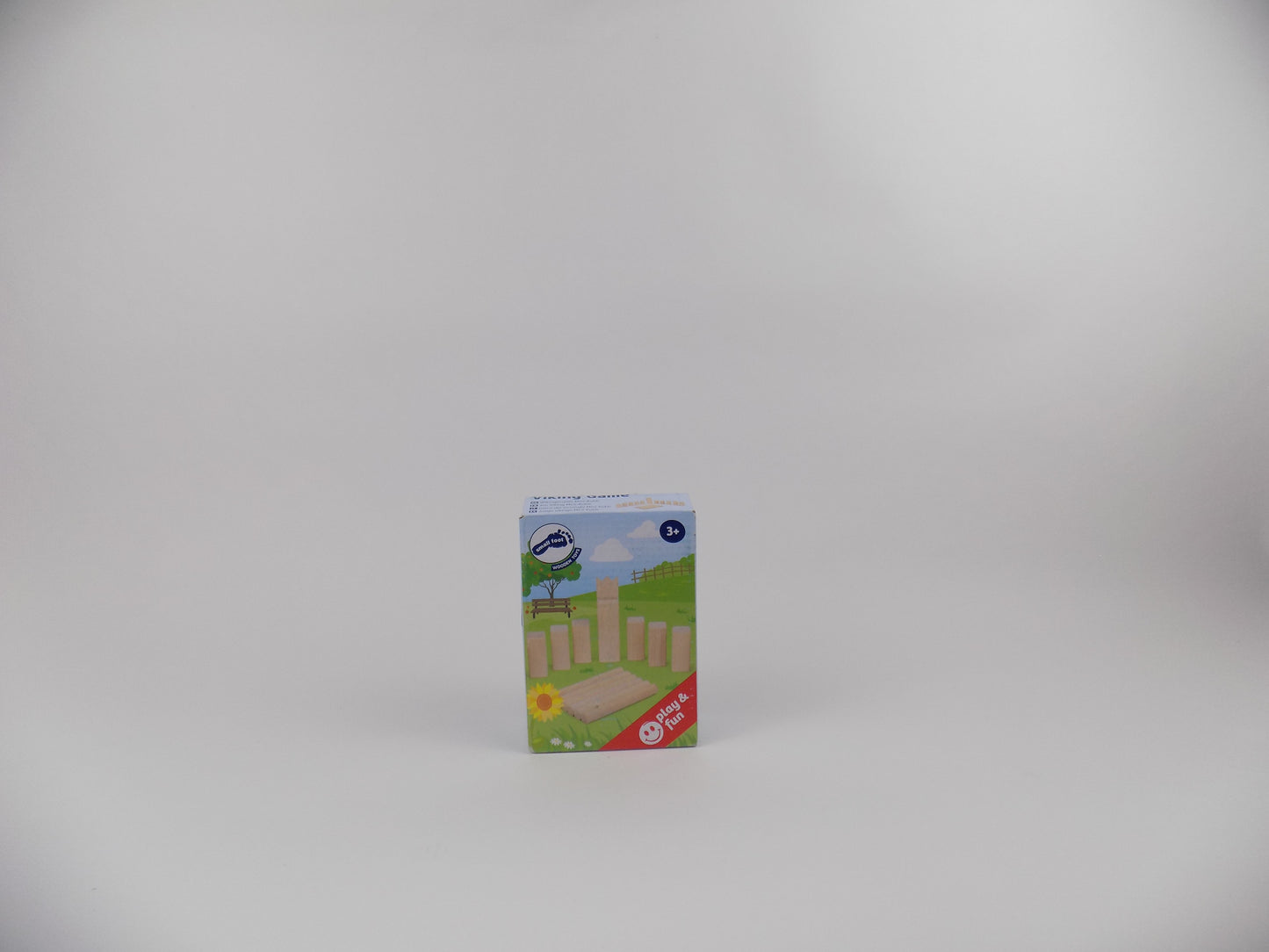 Small Foot Company - 11356 Vikingo Mini-Kubb, Set Extra Compact de 17 Piese din lemn cu Sac de Depozitare