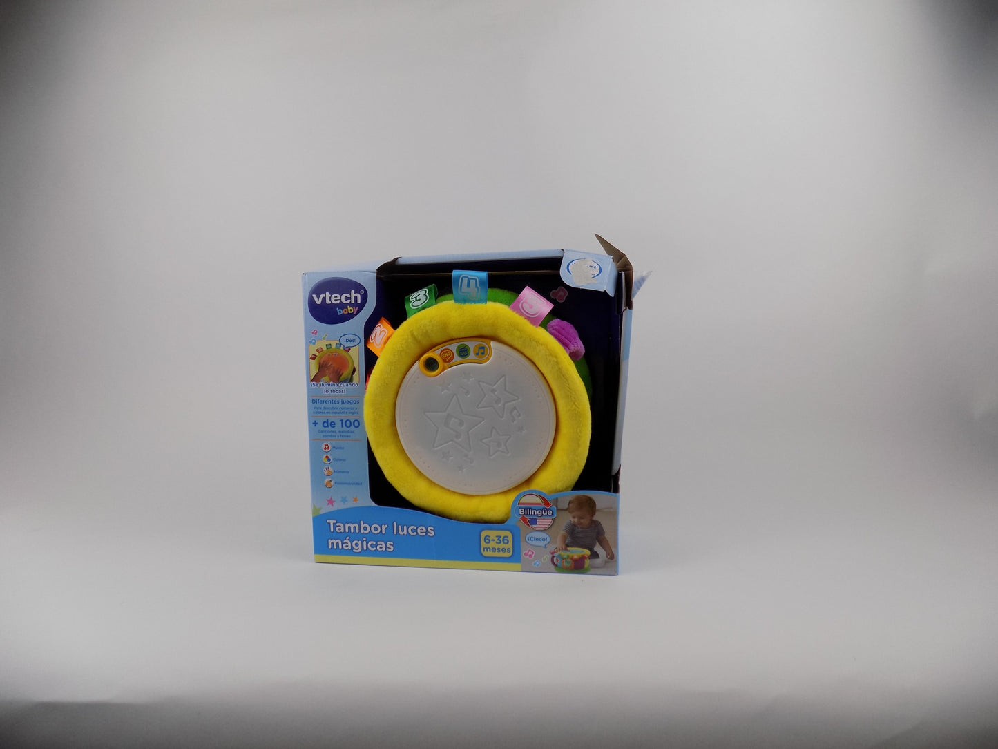 VTech Toba cu Lumini Magice | Jucărie pentru Bebeluși +6 Luni | Bilingvă Spaniolă-Engleză | Peste 100 de Cântece, Melodii, Fraze și Sunete