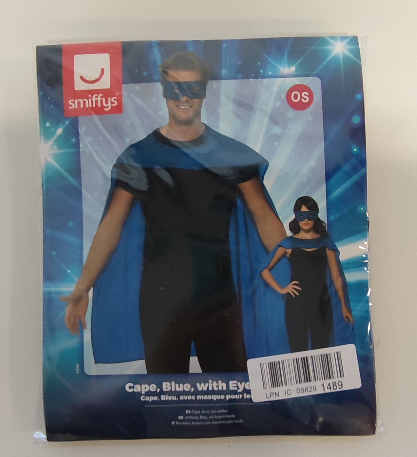 Pelerina albastra cu masca adulti albastra varsta recomandata 16+ Smiffy's