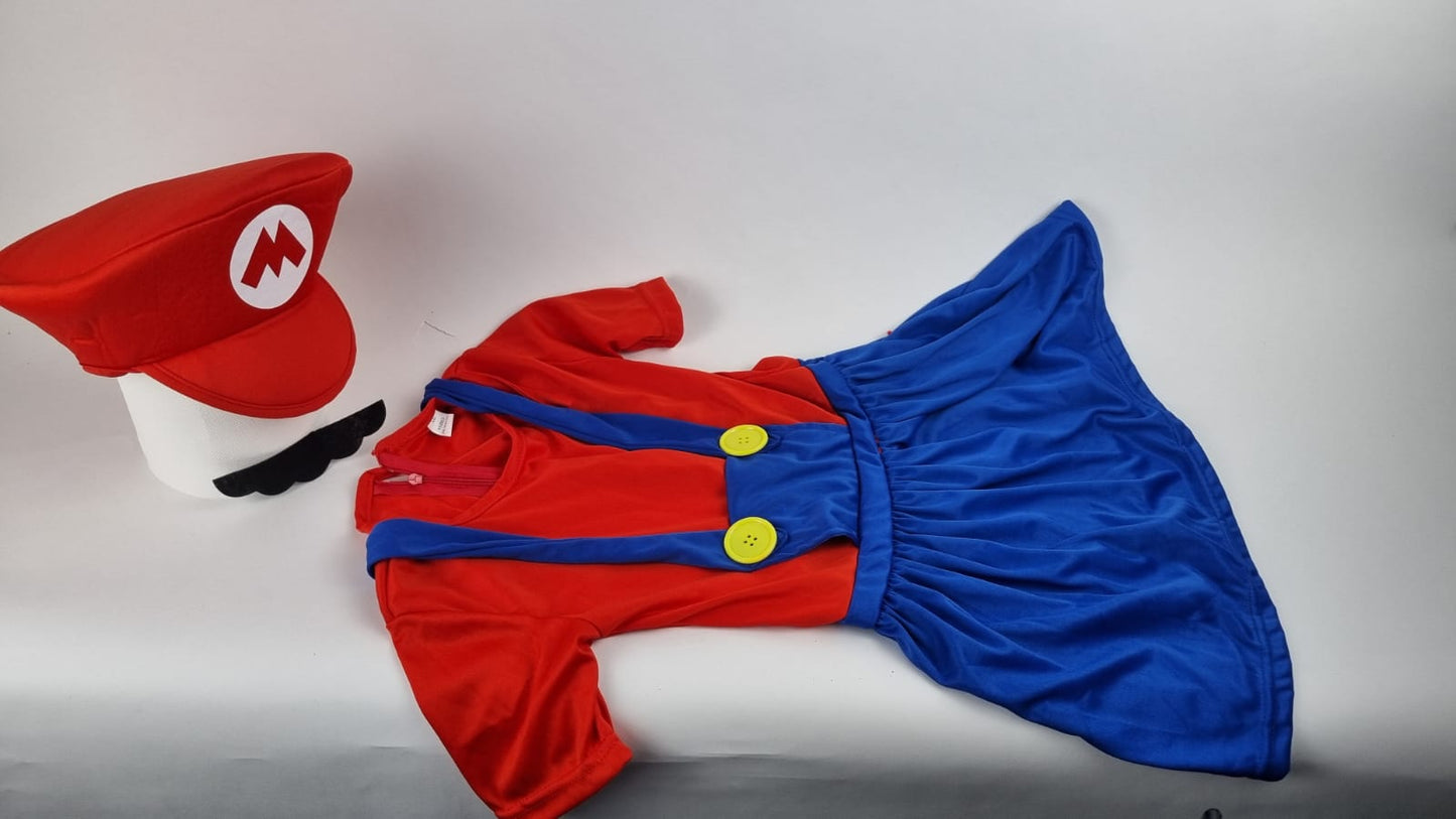Costum carnaval Super MARIO pentru fetite, marime 7-8 ani