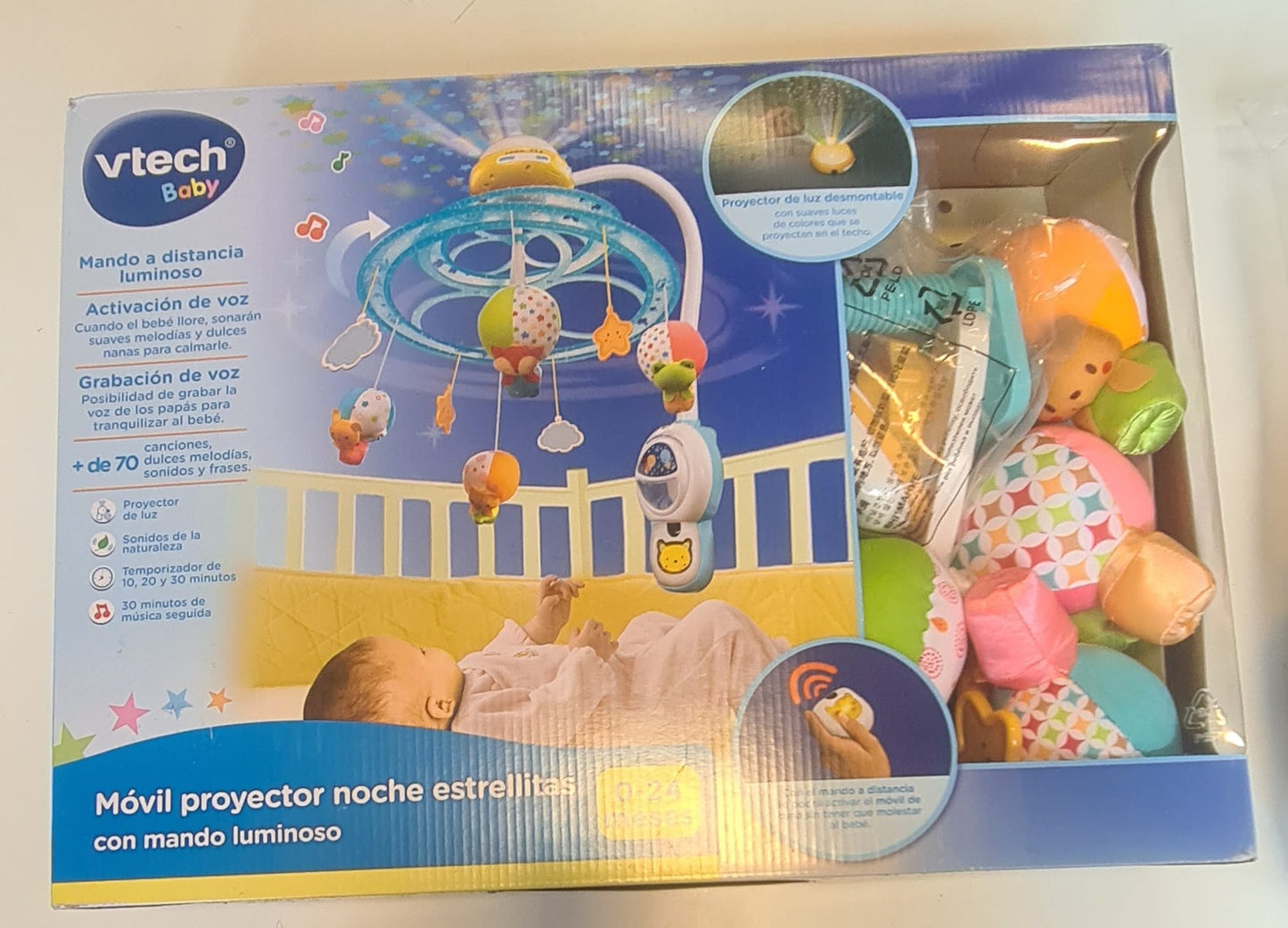 Carusel Muzical Patut Vtech Noapte Buna Bebe Cu Activare Vocala si proiector - Vtech