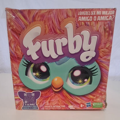 Jucarie interactiva Hasbro, Furby Pink, 15 accesorii, limba Spaniola, 6 ani