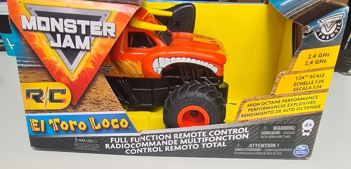 Masinuta Monster Jam RC cu telecomanda - El Toro Loco, 1:24