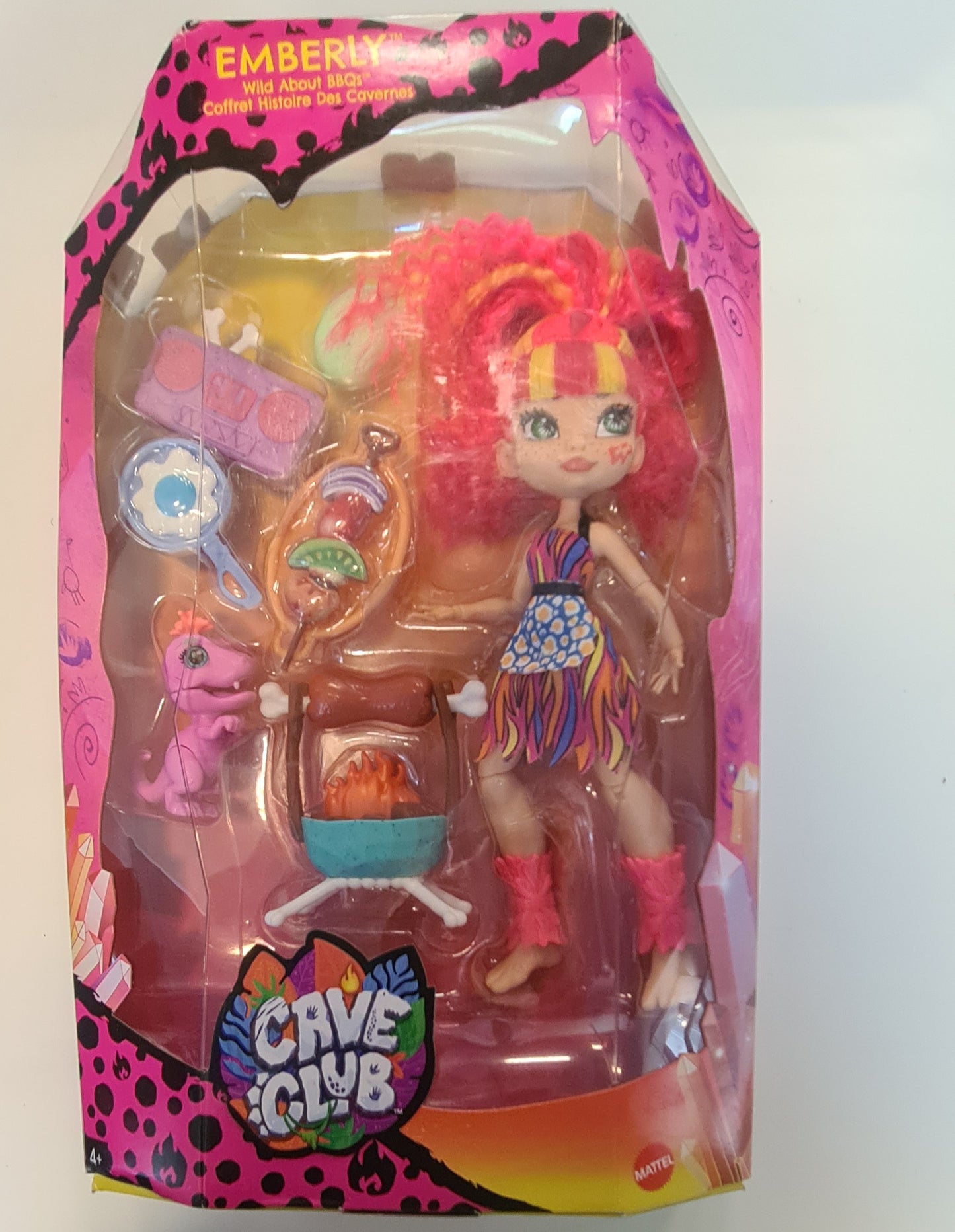 Set papusa Cave Club Wild About BBQs Barbecue Set (Mattel GNL96)