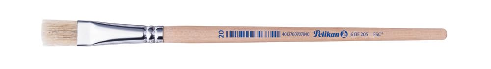 Pelikan 613F Pensulă cu peri 20, pensulă plată din păr natural