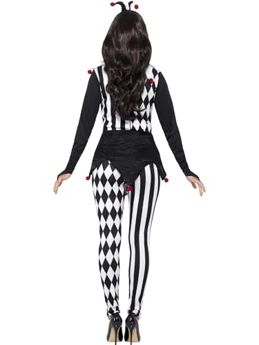 Costum Smiffys de Bufoniță pentru Femei, Negru pentru Halloween și Carnaval