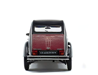 Citroen 2CV6 Charleston 1983 - Model auto 1:18, Roșu/Negru