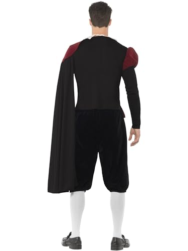 Smiffys Costum Tudor Lord Deluxe, negru