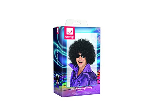 Smiffys Perucă Afro, Super mare, Negru Halloween
