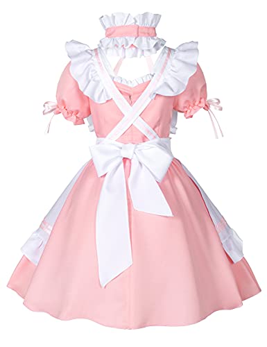 Wannsee Costum Lolita Maid anime, 8 piese, roz