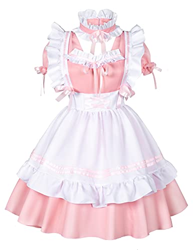 Wannsee Costum Lolita Maid anime, 8 piese, roz