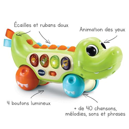 VTech Crocodil Roulant Jucărie Muzicală, 6+ luni (franceză)