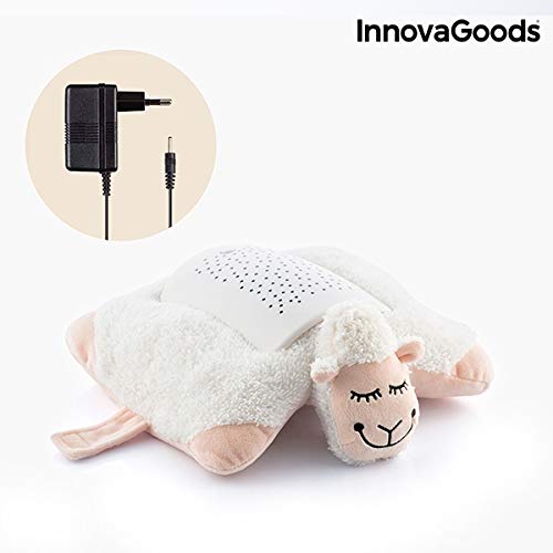 Jucarie oaie de plus cu proiector de stele LED, InnovaGoods Gadget Kids, oprire automata, +3 an