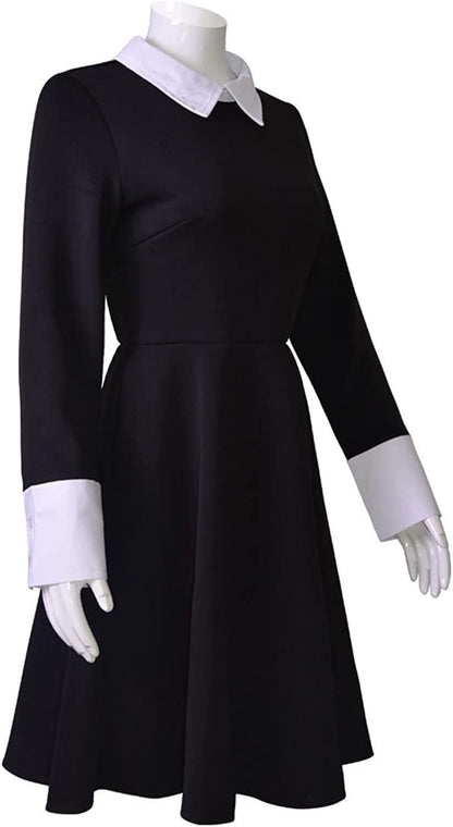 Costum de Halloween pentru femei Yigoo - Rochie gothic cosplay cu perucă și ciorapi pentru petrecerea de carnaval