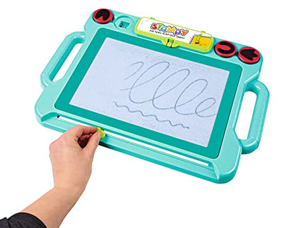 Simba 106334629 - Tabla de desen magnetic pentru copii, 41x29cm, cu sunet, 4 timbre cu animale, 3 carduri de învățare, pentru băieți și fete de la 3 ani