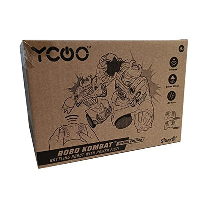 YCOO by SILVERLIT - Pachet 2 Roboți Combatanți Viking - Telecomanda - Ambalaj Ecologic - Ușor de Deschis - 14cm - Înfruntă-ți Inamicul! - 5-10 Ani