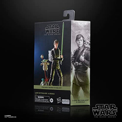 Star Wars The Black Series Figură de Acțiune Luke Skywalker & Grogu, 15 cm, din Star Wars: Cartea lui Boba Fett
