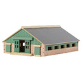 Kids Globe 0492 Set de joacă Ferma din lemn cu grajd pentru vite 1:87