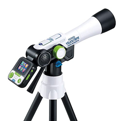 VTech - Telescopul video interactiv Genius XL, telescop pentru copii cu ecran digital color, in limba frnceza