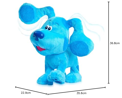 Famosa - Jucărie de pluș electronică cainele dansator Dance Along Blue, 37 cm (BLU08000)