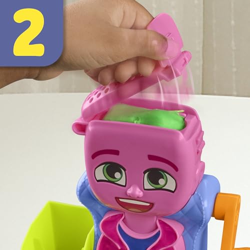 Set de Joacă Play-Doh Frizerie cu 6 Cutii, Jucărie de Rol pentru Fete și Băieți de la 3 Ani