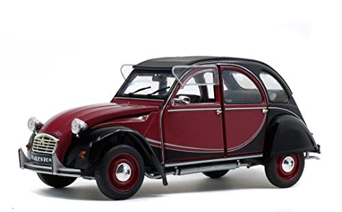 Citroen 2CV6 Charleston 1983 - Model auto 1:18, Roșu/Negru