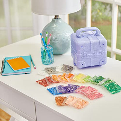 Aquabeads 31913 Set Mega de Perle pentru artizanat Reîncărcabile în Valiză - Set de Reîncărcare cu Perle