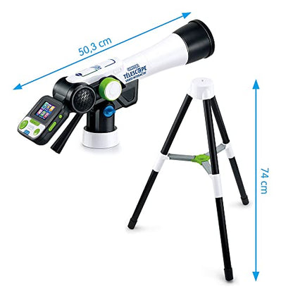 VTech - Telescopul video interactiv Genius XL, telescop pentru copii cu ecran digital color, in limba frnceza