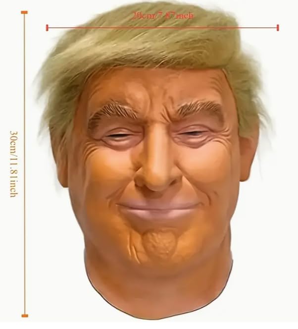 Mască latex Donald Trump, petrecere cosplay