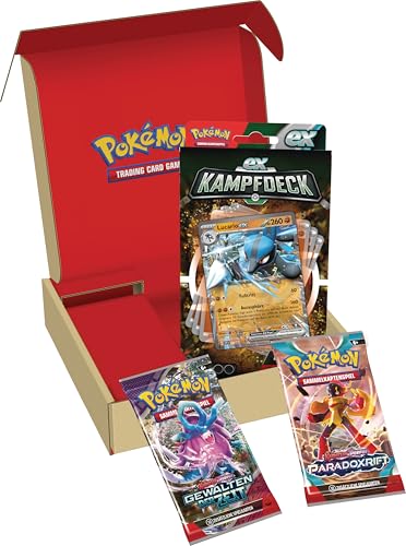 Pokémon Joc de Cărți Colecționabile: Pachet de Luptă Lucario-ex și Set de 2 Pachete Booster (pachet de 60 de cărți gata de joc)