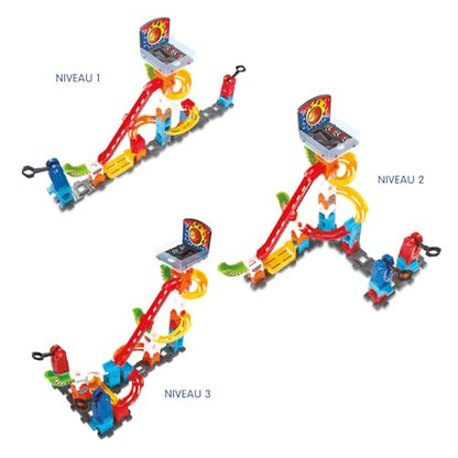 VTech Marble Rush S500 Pistă Bile Baschet, 41 piese (FR)