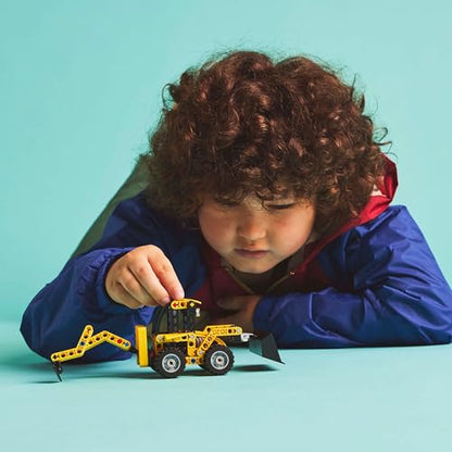 LEGO Technic Baggerlader - Set de jucărie pentru băieți și fete de la 7 ani, vehicul cu excavator, șape și braț 42197